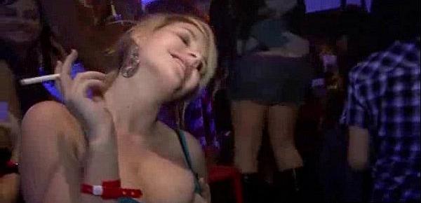  Nice girl sucking cocks on party